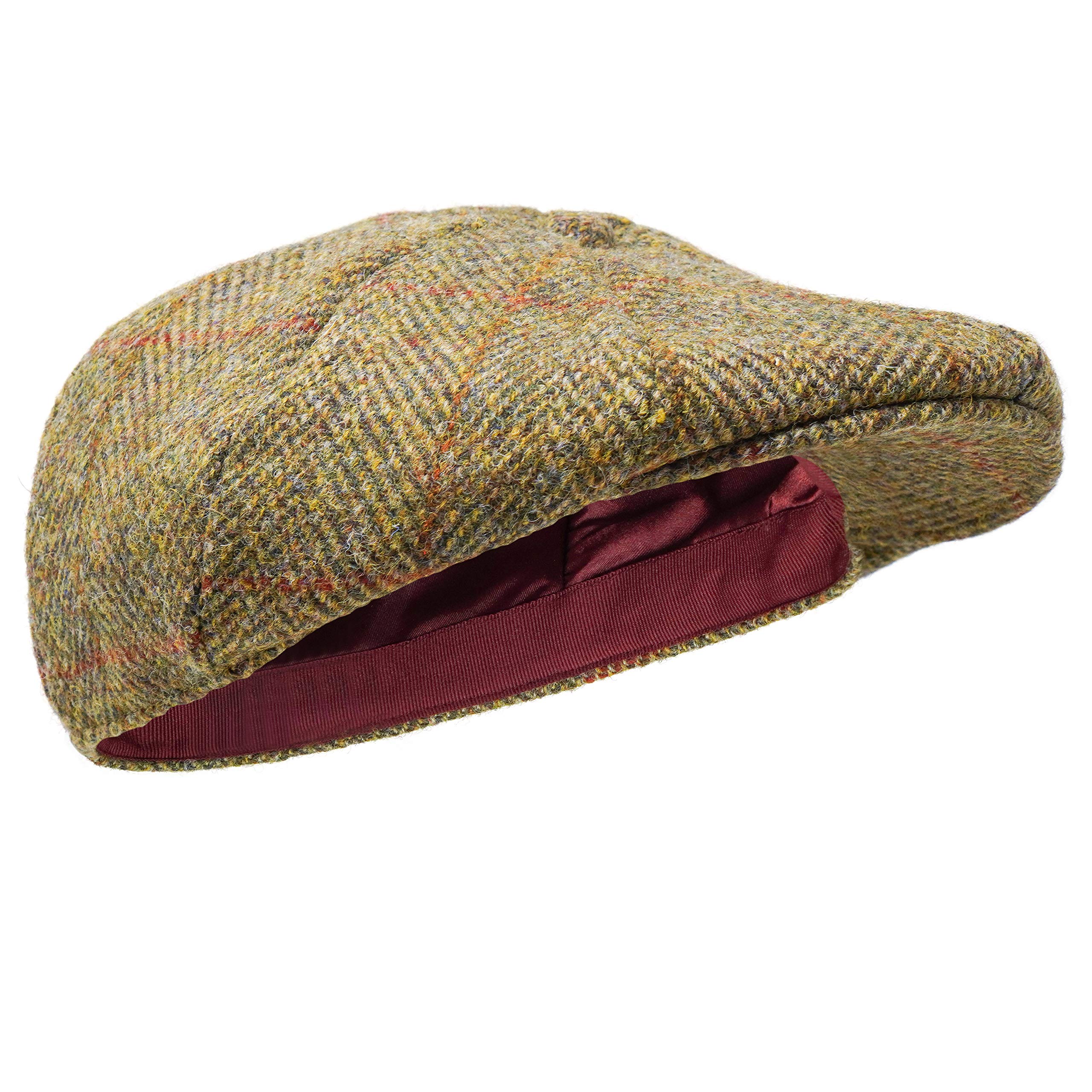 Borges & ScottDingwall 8 Piece Flat Cap - 100% Handwoven Wool - Harris Tweed - Water Resistant