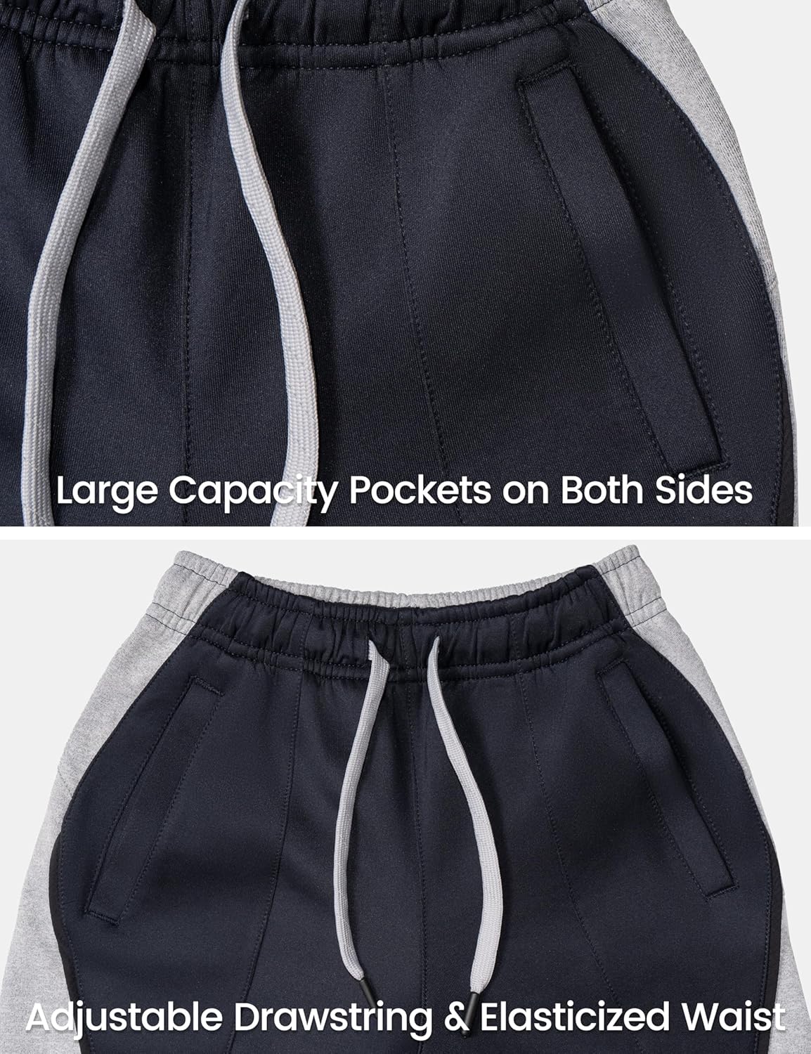 Little Donkey Andy Boys' Sweatpants, Moisture Wicking Kids Sport Pants, Active Patchwork Fabric Joggers(6-14) - Image 5