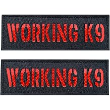 2 Pack Black Red Reflective Laser Cut Tactical Dog Patches Service Dog ,in Training,DO NOT PET, Tags with Hook and Loop Patches for Vests and Harnesses Working K9