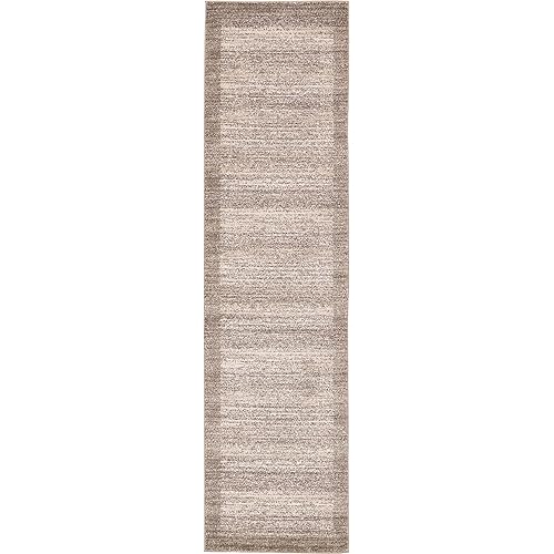 Unique Loom Del Mar Collection Area Rug - Abigail (2' 7" x 10' Runner, Beige/ Ivory)
