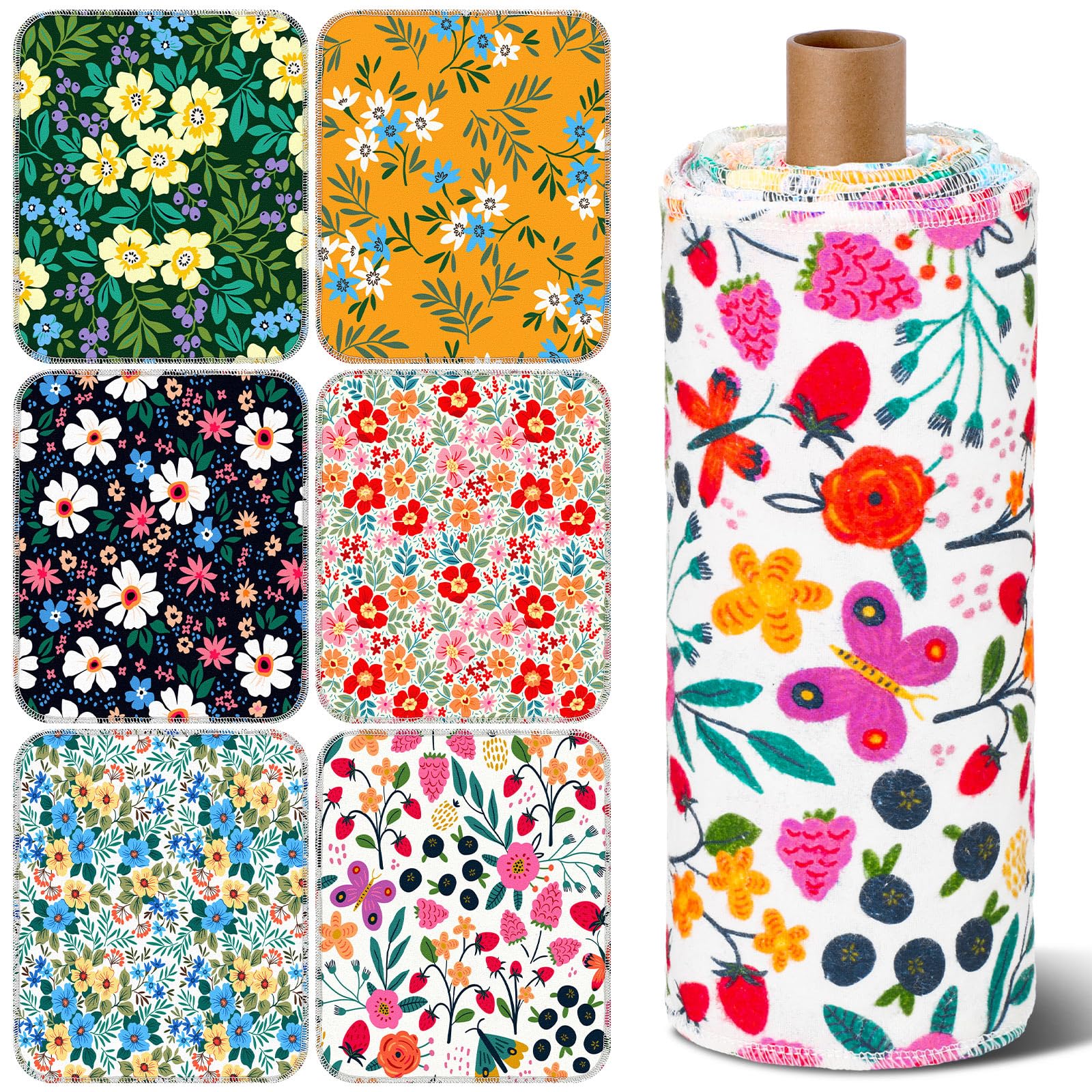 Redbaker 30 Pcs Reusable Paper Towels Cloth