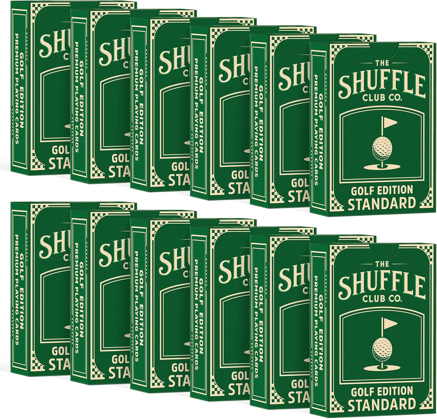 Golf Playing Cards – Hand-Illustrated Vintage Golf Deck | Golf-Themed Poker & Blackjack Cards | Premium Gift for Golfers, Card Players & Collectors – Made in the USA(Pack of 12)