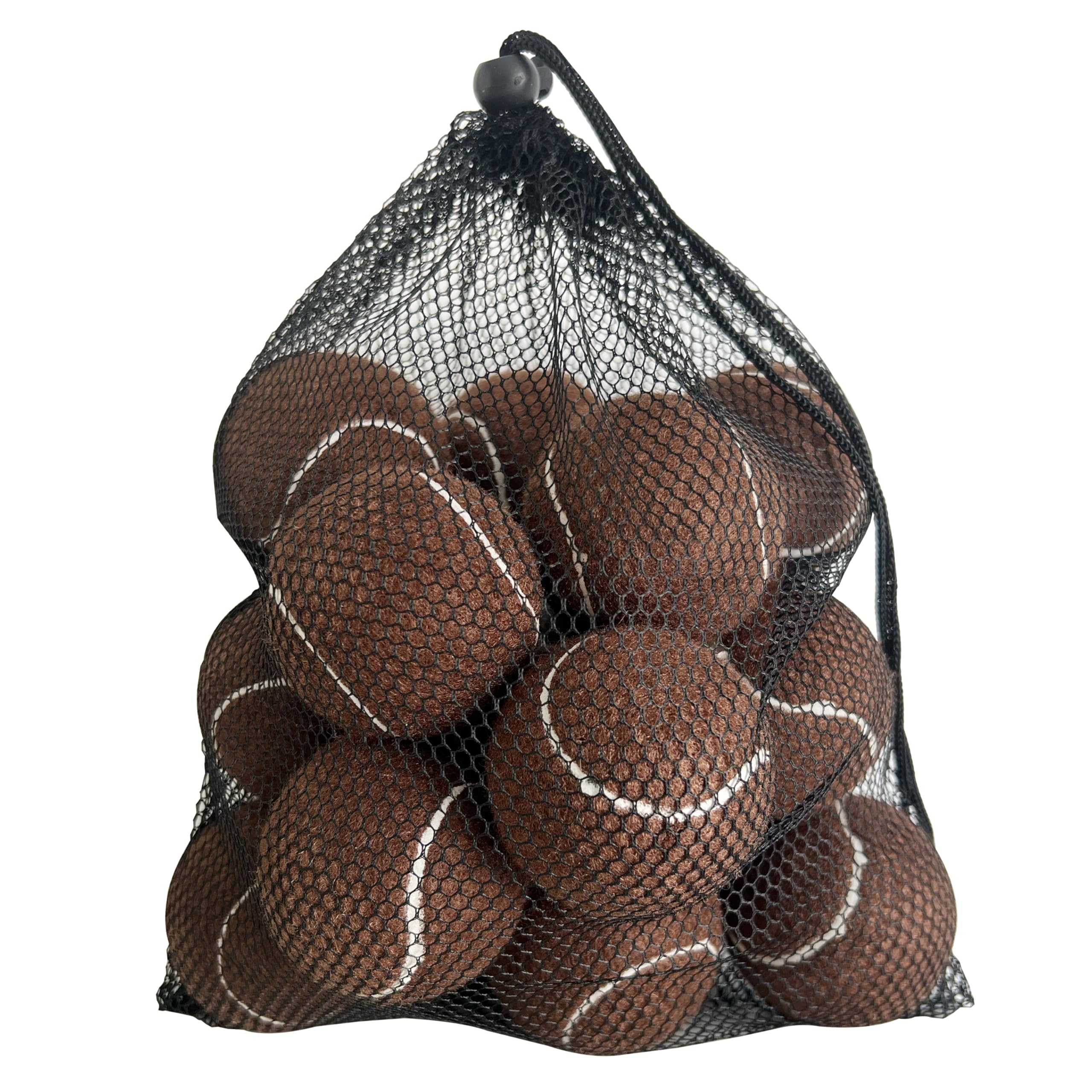 HPWFHPLF Tennis Balls, 12 Pack Advanced Training & Practice Tennis Balls for Beginners, Pet Dogs Playing Balls, Includes Mesh Carry Bag