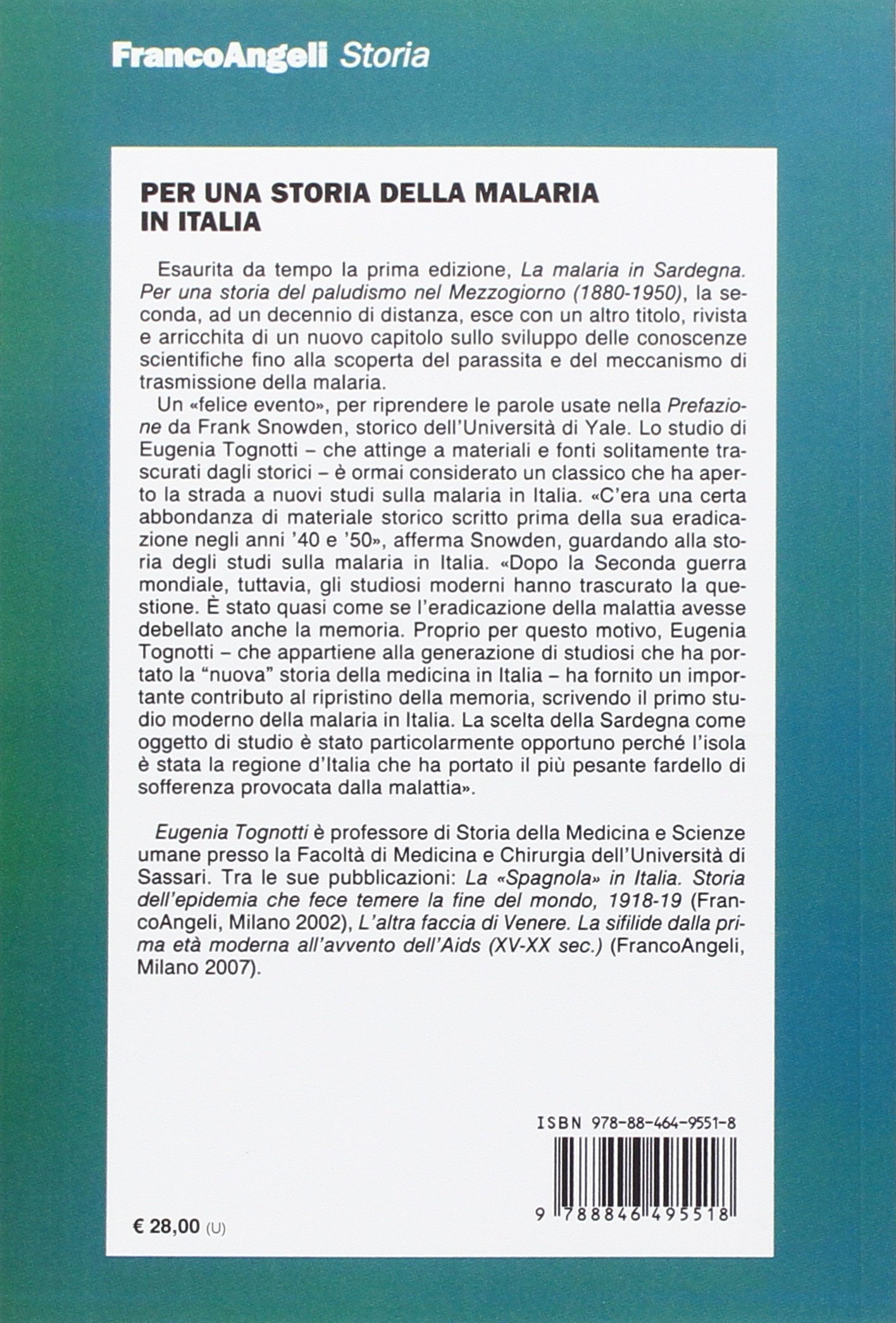 Per una storia della malaria in Italia. Il caso della Sardegna