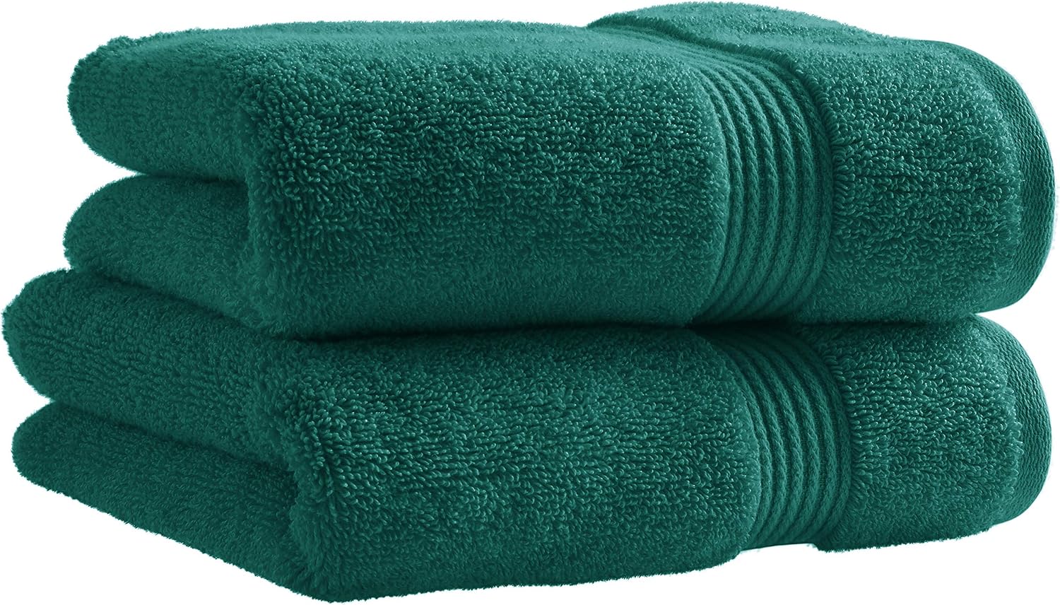 Amazon Brand – Rivet Classic Supima Cotton Hand Bathroom Towels, Set of 2, Teal