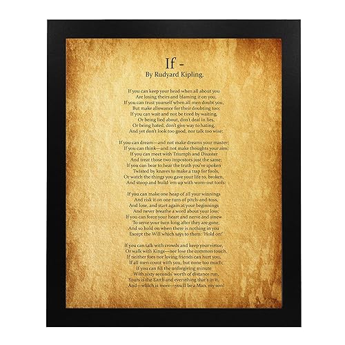 Miniatura 6 de IF You Can Keep Your Head- Rudyard Kipling Poem Page Print, Poetic Wall Art Decor For Retro Home Decor, Office Decor, School & Library Decor. Great