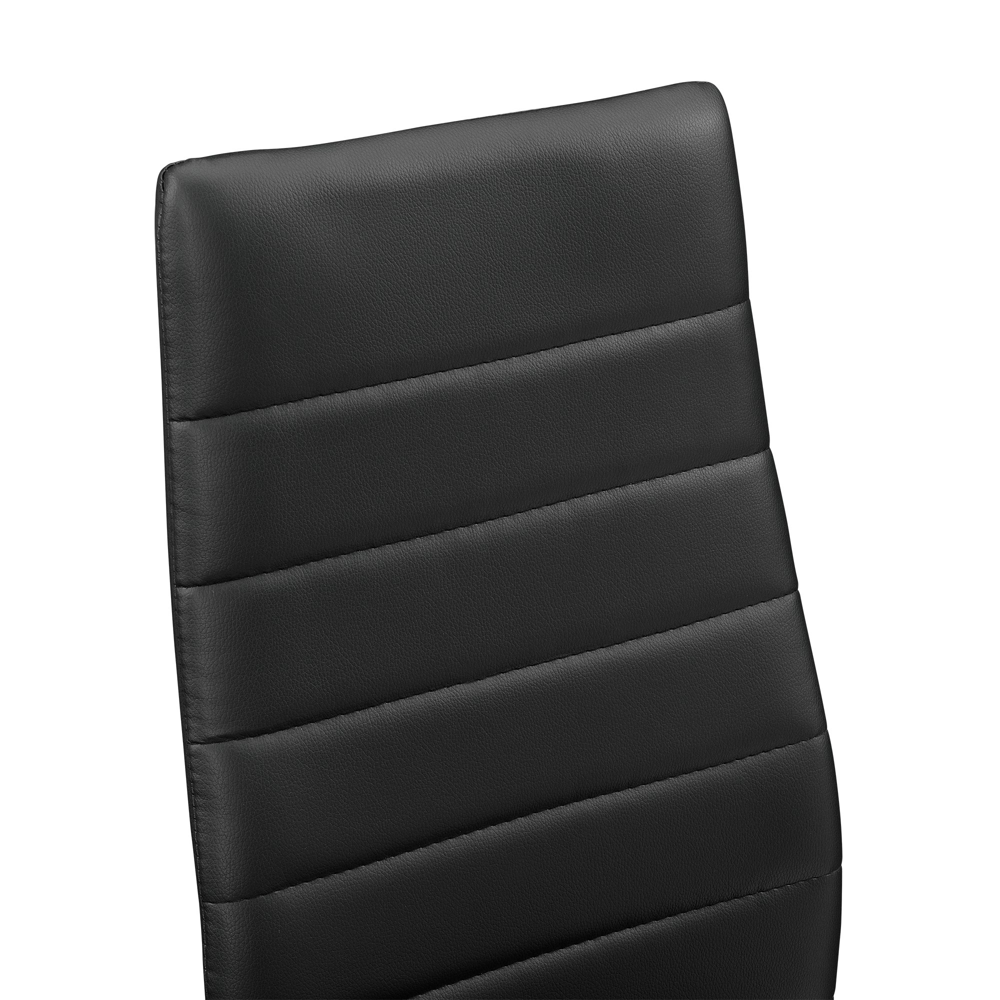 [en.casa] Set di 2 Sedie da Sala Pranzo Sedie Eleganti con Schienale Alto e Sedute Imbottite Rivestimento in Similpelle - Nero