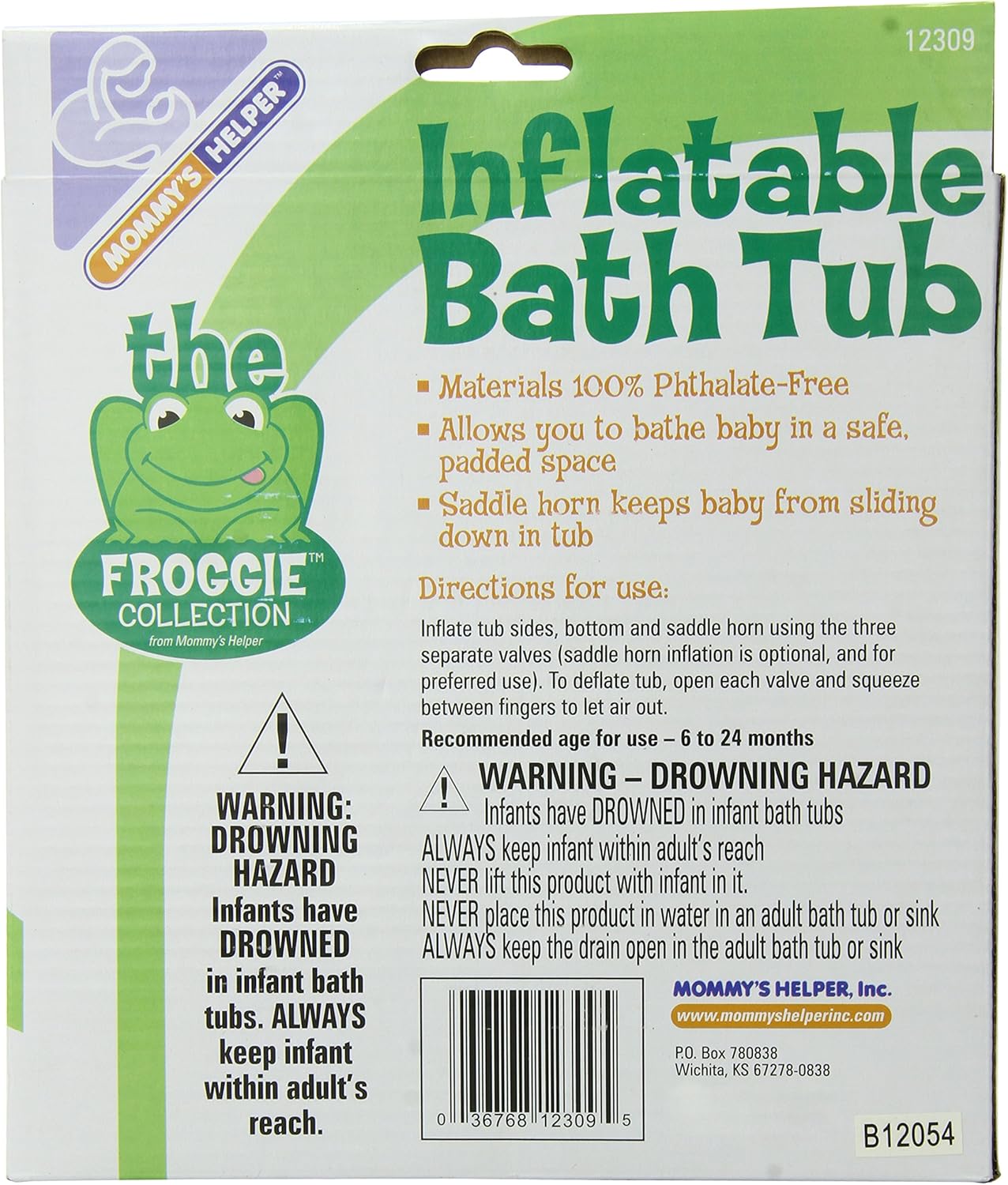 Mommy’s Helper Froggie Collection Inflatable Bath Tub – BigaMart
