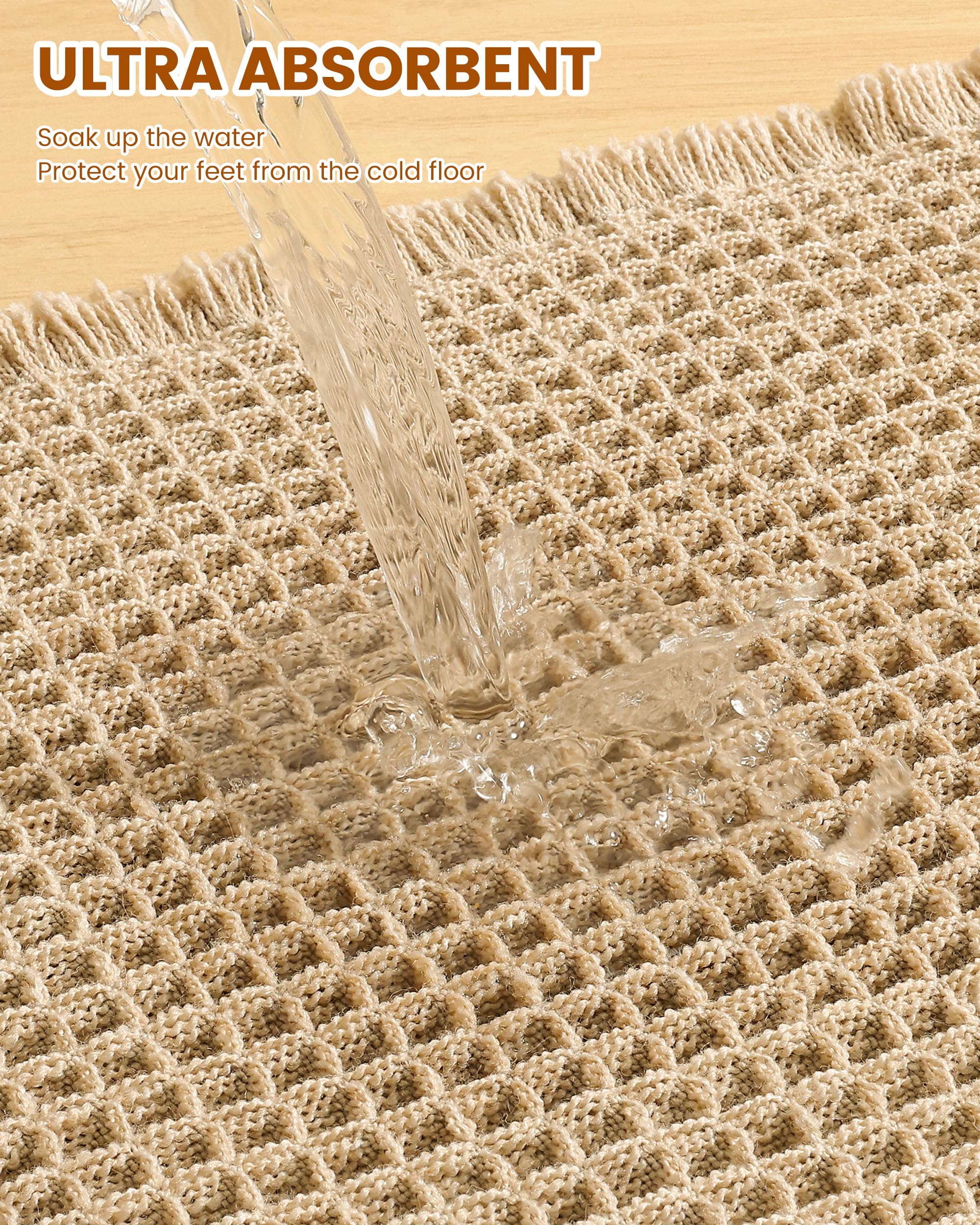 Brown Waffle Bath Mat 30X20 U237089