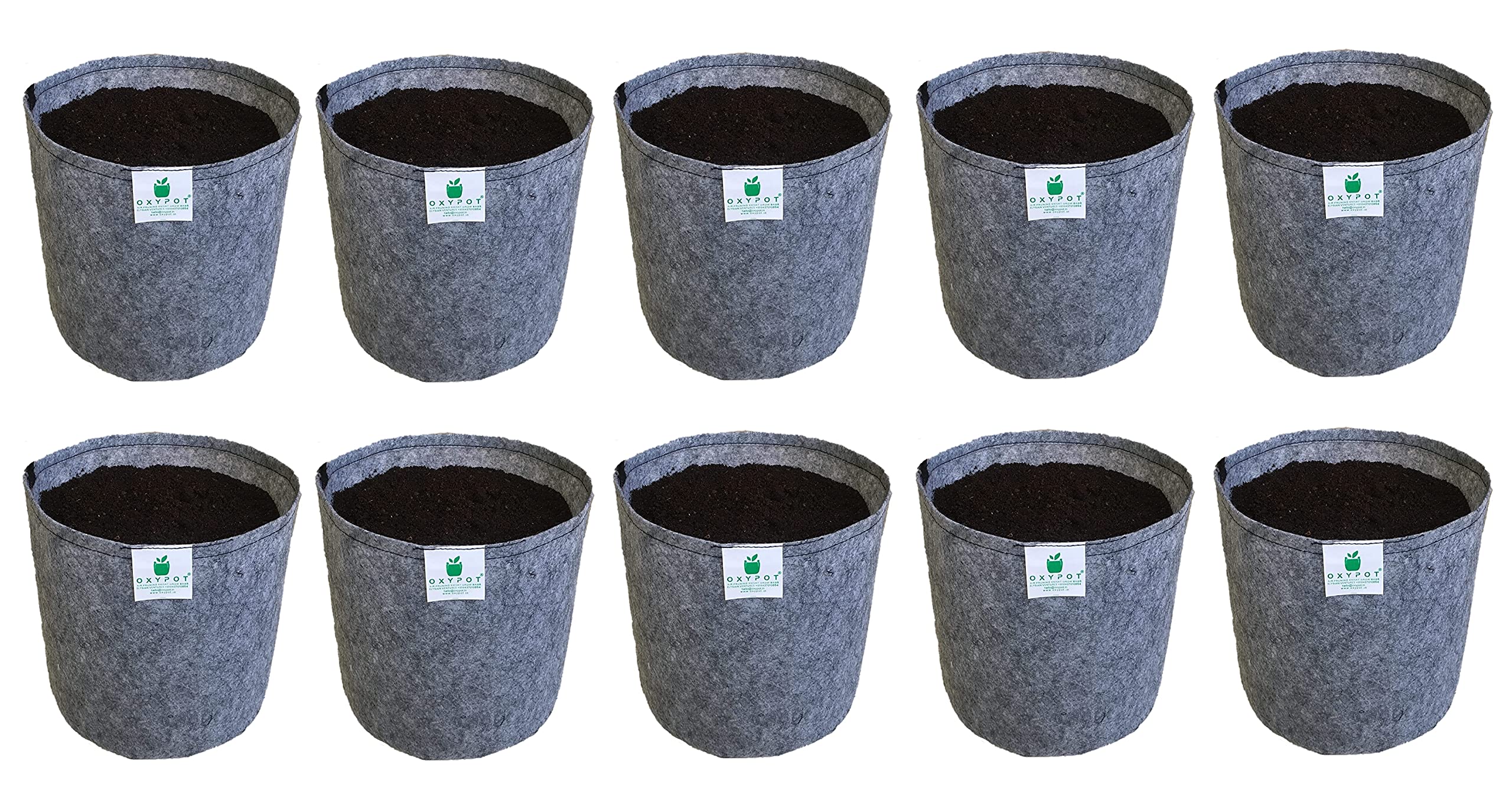 OXYPOT® Grow Bags Thin Grow Bags || Size - 8 x 8 Inches || Pack of 10 || Grow Bags for Home, Terrace Balcony & Hydroponics Farming (B09C3LKMJK) Amazon Price History, Amazon Price Tracker