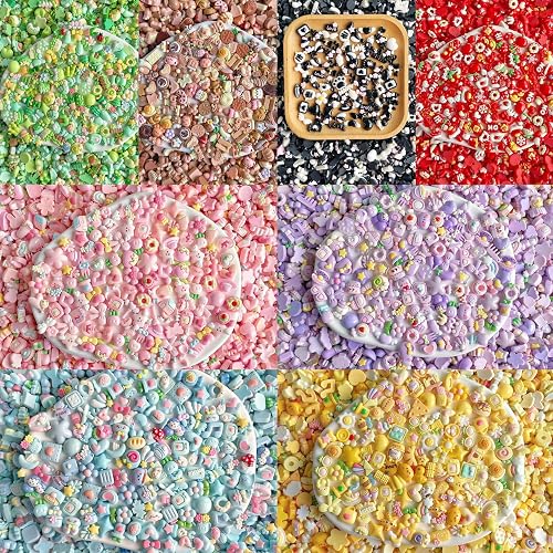 FloralGrace 80 pièces de charms slime mignons ensemble mixte, charms slime adora