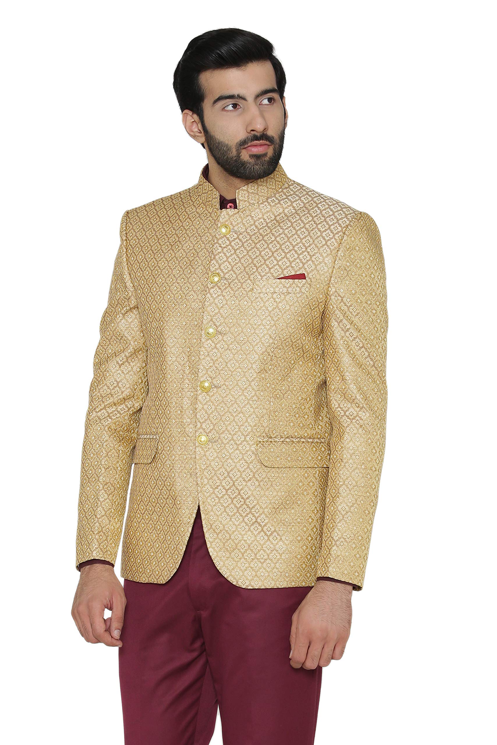 wintage Men's Regular Fit Bandhgala Blazer-picture-46