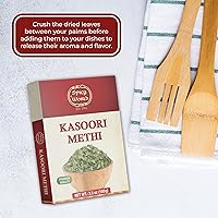Vista 8 de Spicy World Hojas secas de alholva (Kasoori Methi) caja de 3.5 oz (100 g) - Todo natural Vegano Apto para gluten Sin OMG India