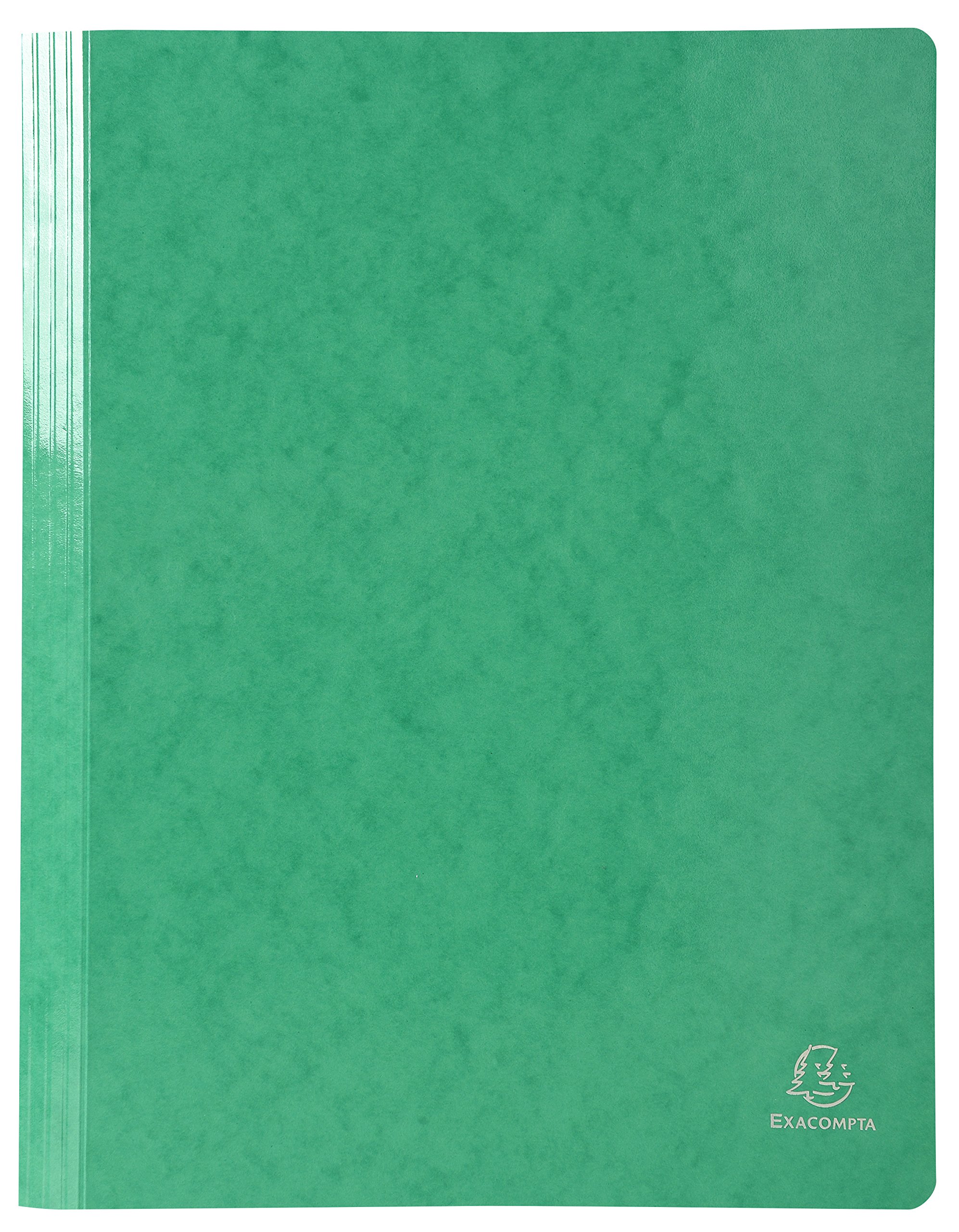 Exacompta - 380815B - Caja de 25 subcarpetas Iderama lamella en cartulina laminada brillante 355 g/m² - subcarpetas certificadas FSC® - dimensiones 24 x 32 cm para formato A4 - color verde oscuro