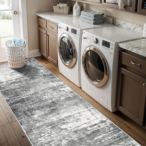 Miniatura 566 de Alfombra lavable para pasillo y de cocina, alfombra de entrada, vintage, suave para el suelo, alfombra antideslizante para interiores, para baño