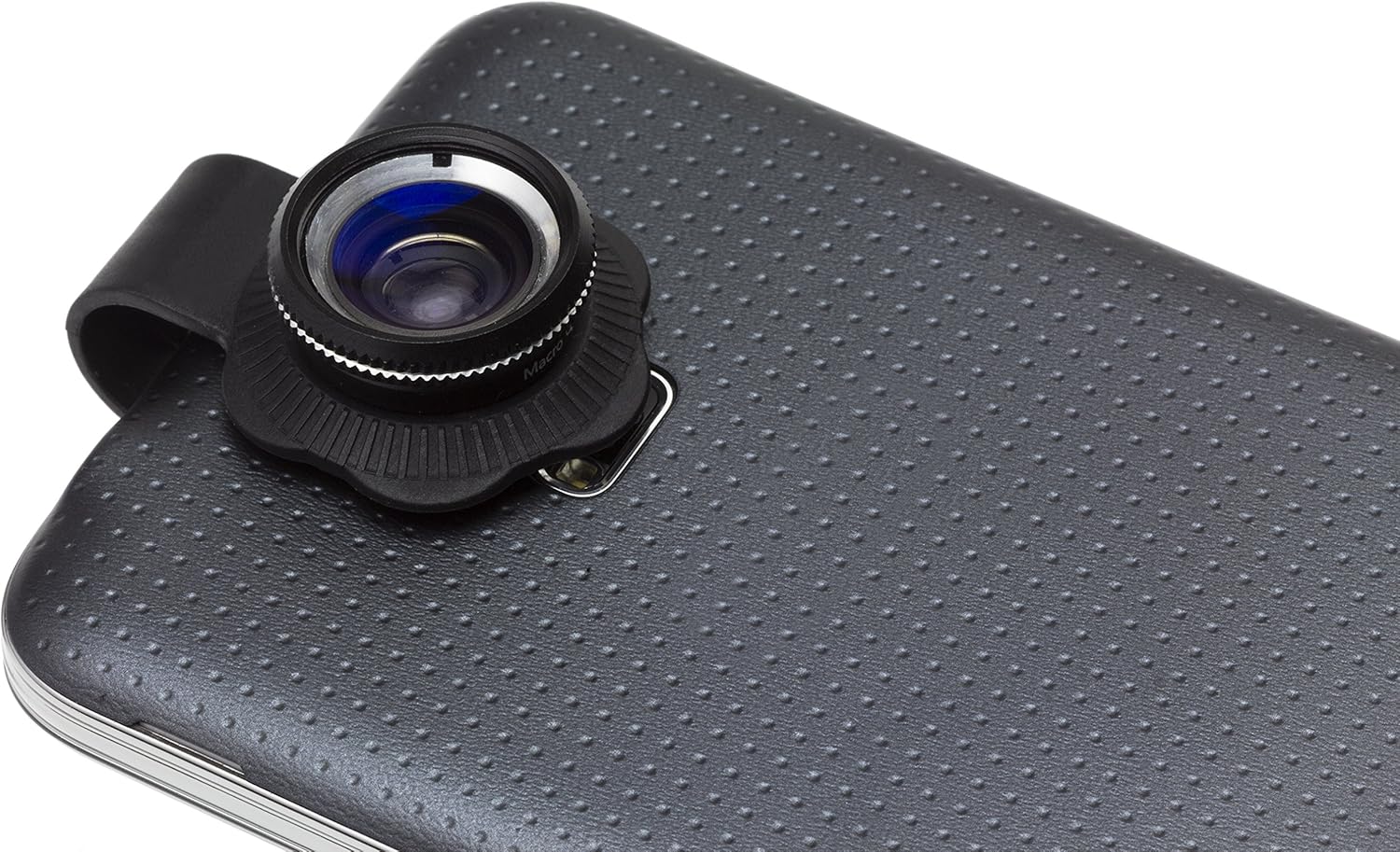 4-in-1 Lens Set with Cleaning Cloth and Carry Case for Apple and Android Smartphones - Black