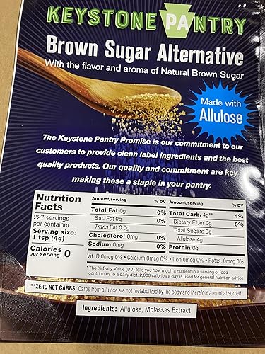 Miniatura 2 de Edulcorante alternativo de alulosa marrón, bolsa de 2 libras (el embalaje puede variar)