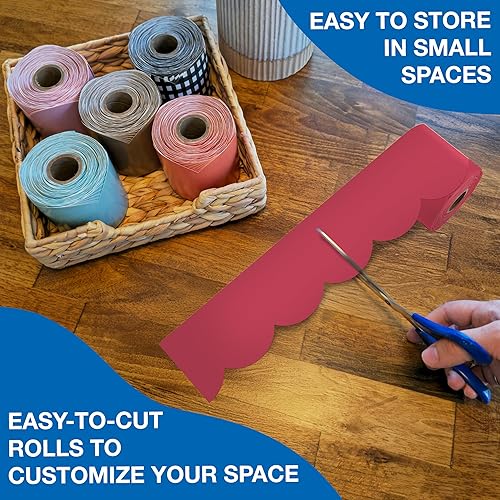 Vista 196 de Carson Dellosa Grow Together - Bordes de madera clara para tablón de anuncios de 65 pies, 1 rollo de ribete natural para pizarra blanca, corcho