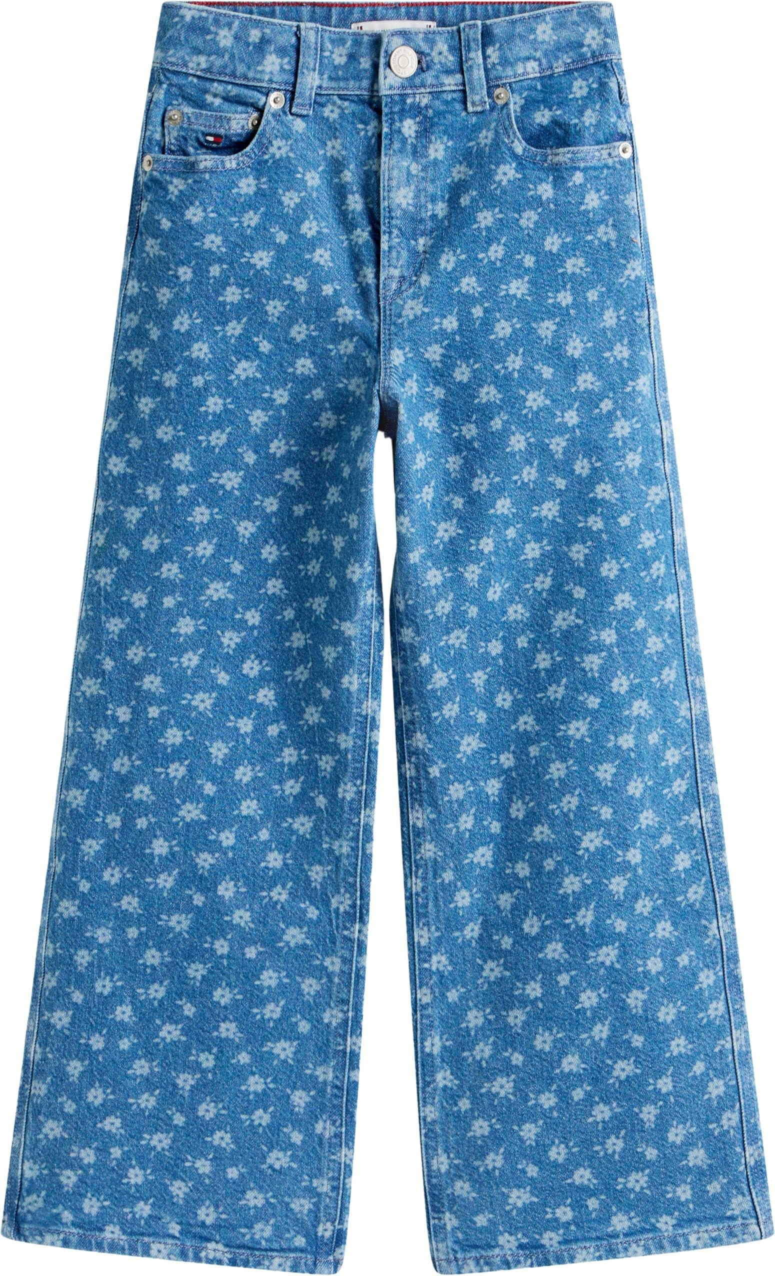 Tommy Hilfiger Mädchen Locker Mabel Wide Leg Flower AOP Jeans Kg0kg08960