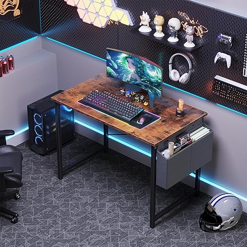 Miniatura 7 de OLIXIS Escritorio para computadora de 40 pulgadas, escritorio de oficina en casa para espacios pequeños, mesa de trabajo de estudio de escritura