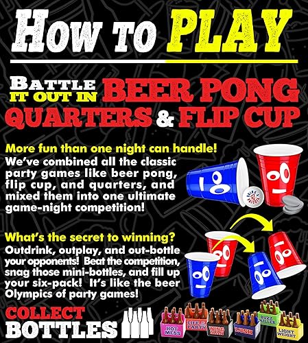 Miniatura 5 de Juego de tablero combina juegos clásicos y nuevos para beber y para adultos pong de cerveza dar la vuelta al vaso juegos de cartas de reyes y todos