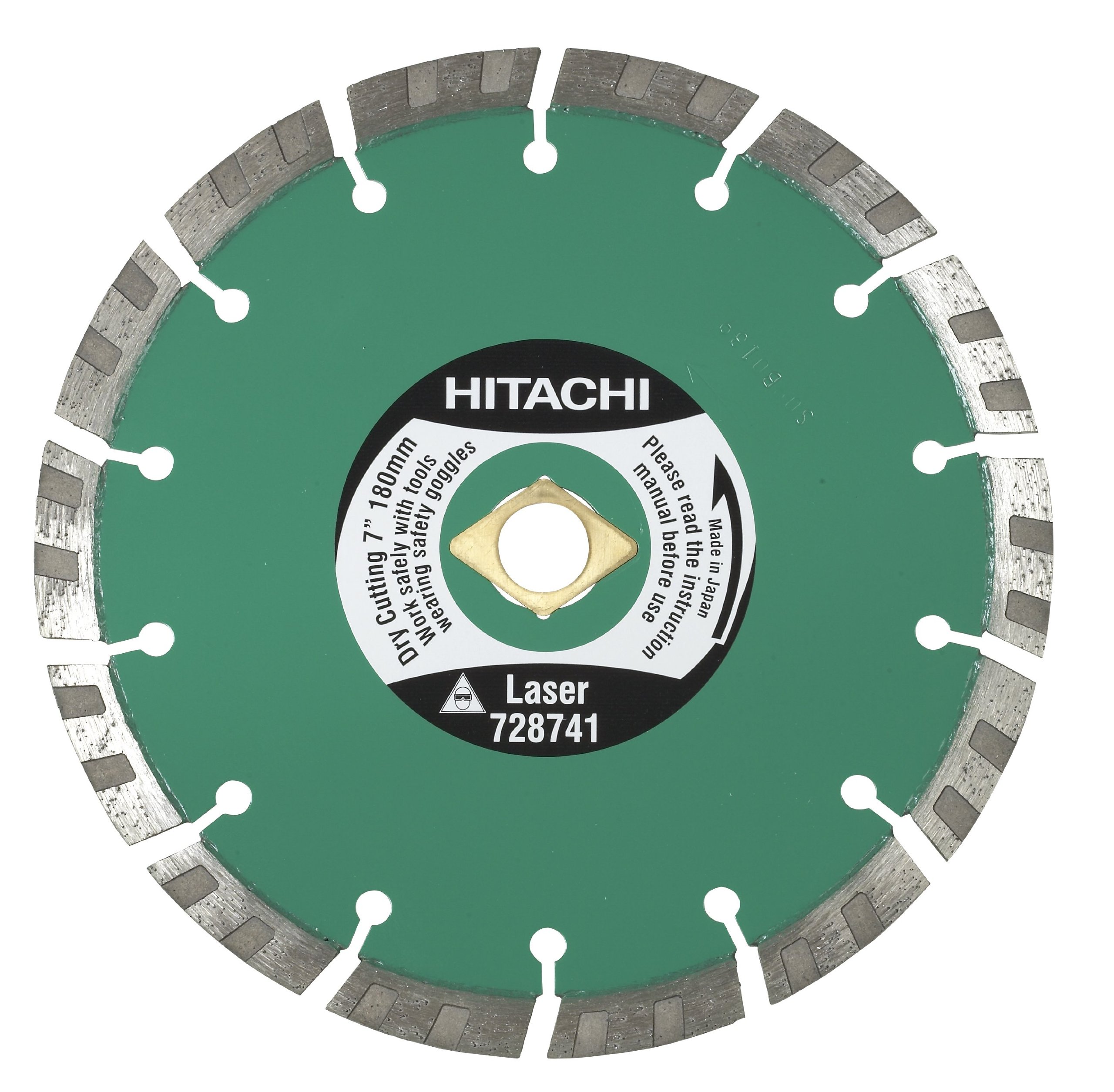 Hitachi 728741 7-Inch Dry Cut Segmented Rim Diamond Saw
