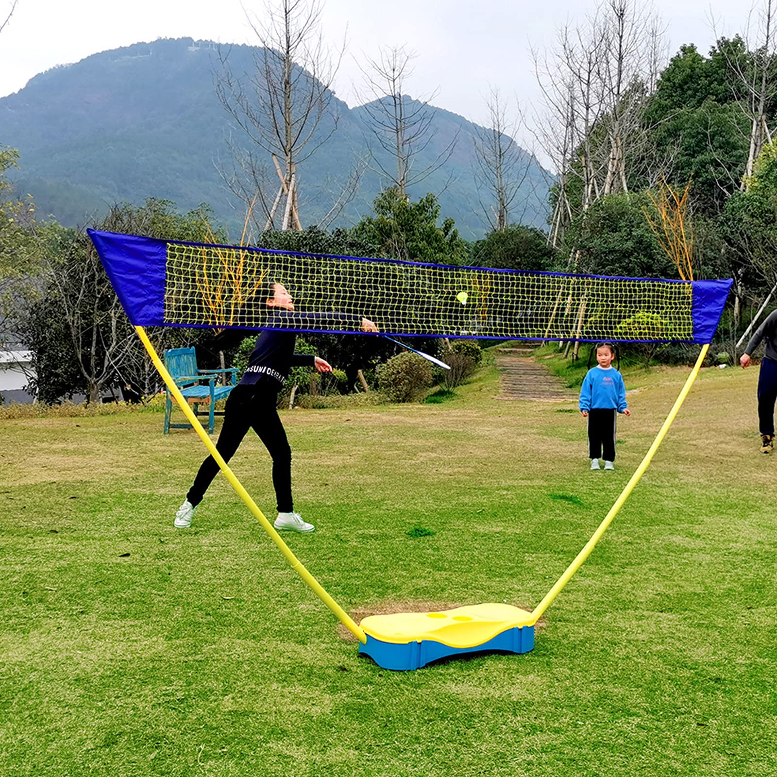 Outdoor Sport Badminton Tennis Pallayball Net Telescopico Stand Portatile Set Set Set Telaio Aderente Caso di Stoccaggio del Supporto di Supporto