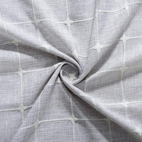 Miniatura 4 de YoKii Cortina de ducha bohemia extra larga de 84 pulgadas de largo, sin arrugas y ultra gruesa, con textura de lino de algodón, rústica, estilo