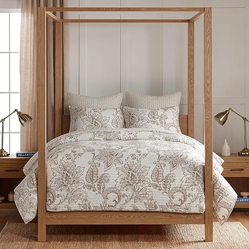 Miniatura 7 de Levtex Home - Juego de funda nórdica Bennett - Funda nórdica King + dos fundas de almohada King - Estampado floral - Azul y blanco - Funda de