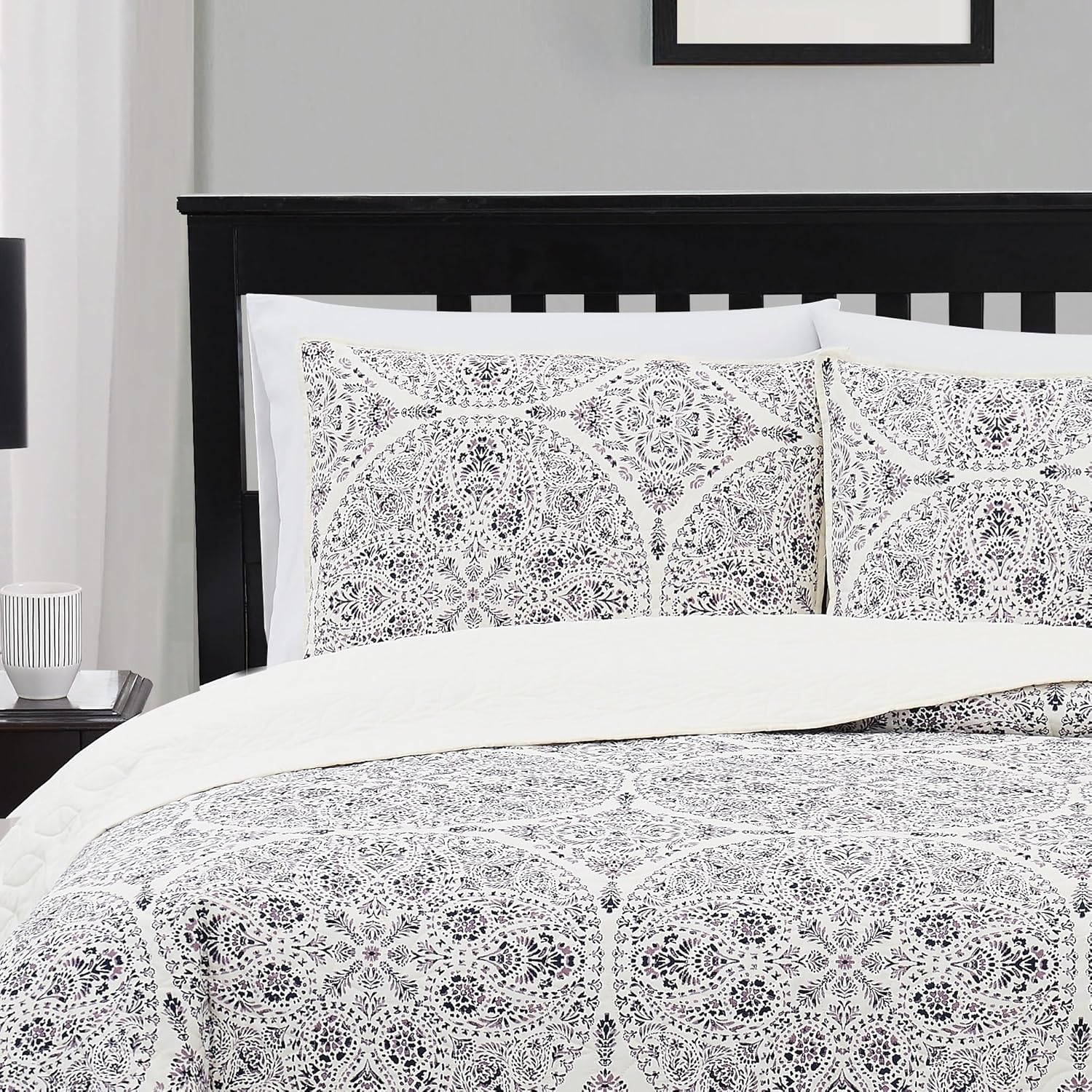 CANNON Gramercy Blue Full/Queen 3 Piece Quilt Set