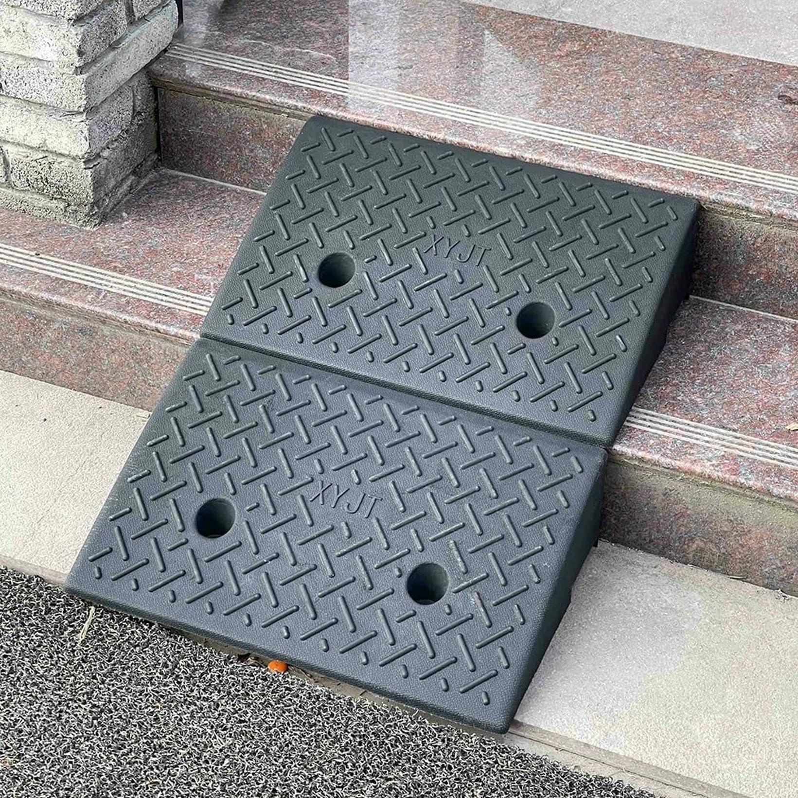 Rampa di Soglia Portatile, Rampa di Gomma, Rampe Auto Pesanti, Rampe Marciapiede per Auto, Sedia A Rotelle, Bicicletta, Strada, Garage (9 Cm / 3,5 Pollici)