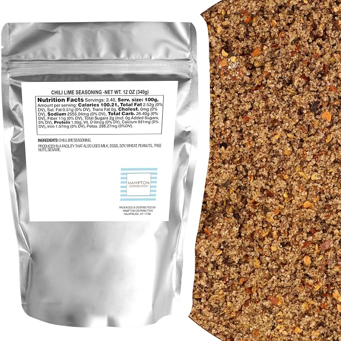 Chili Lime Seasoning, 12 Ounce Resealable Bag, Hampton Distribution