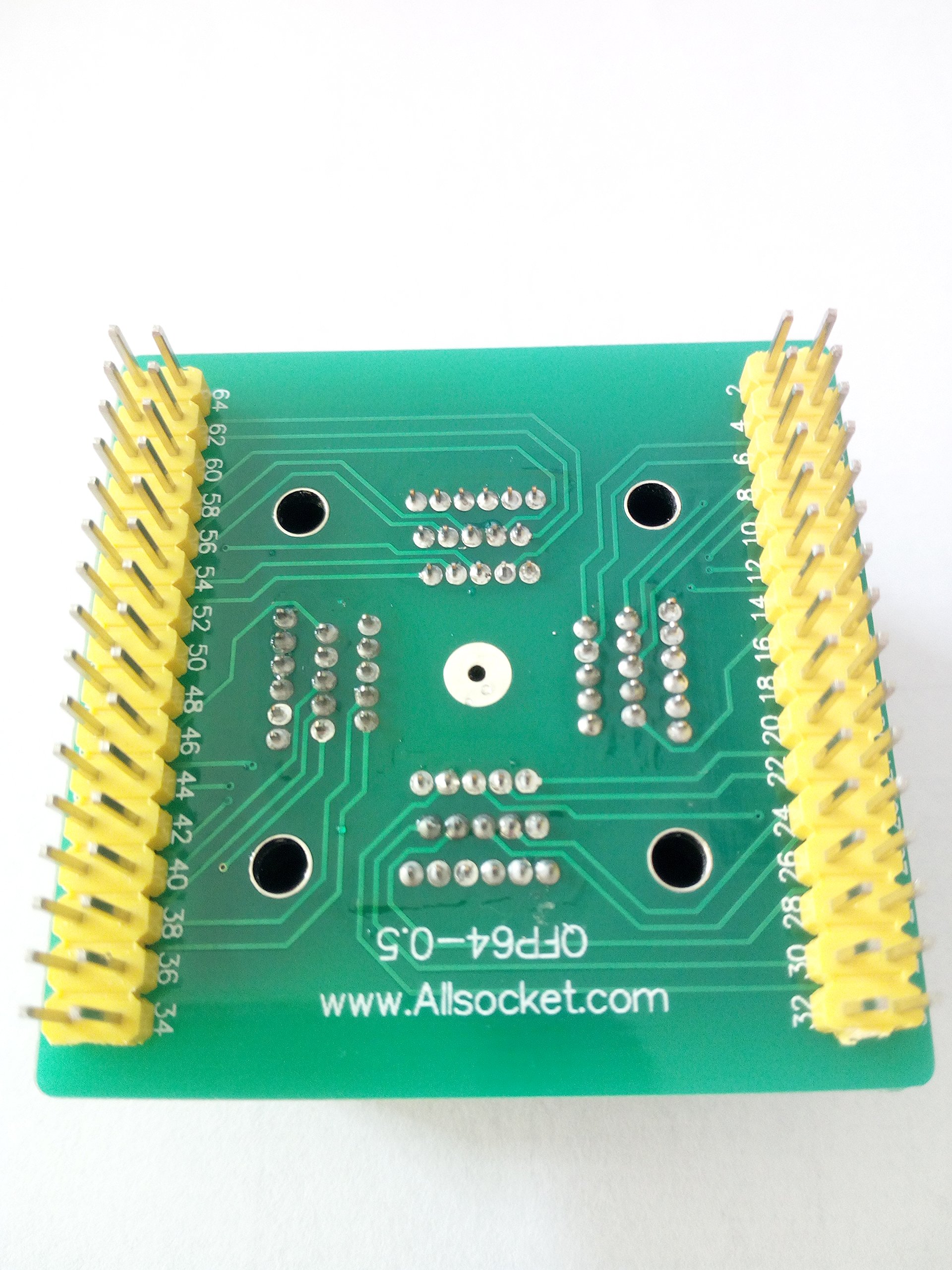 QFP64-0.5 QFP64 TQFP64 QFP64 vers DIP64 Adaptateur de programmation FPQ-64-0.5-06 Pas 0,5 mm 10 x 10 mm IC Dimension Clamshell Version à souder (QFP64-0.5-ACL)