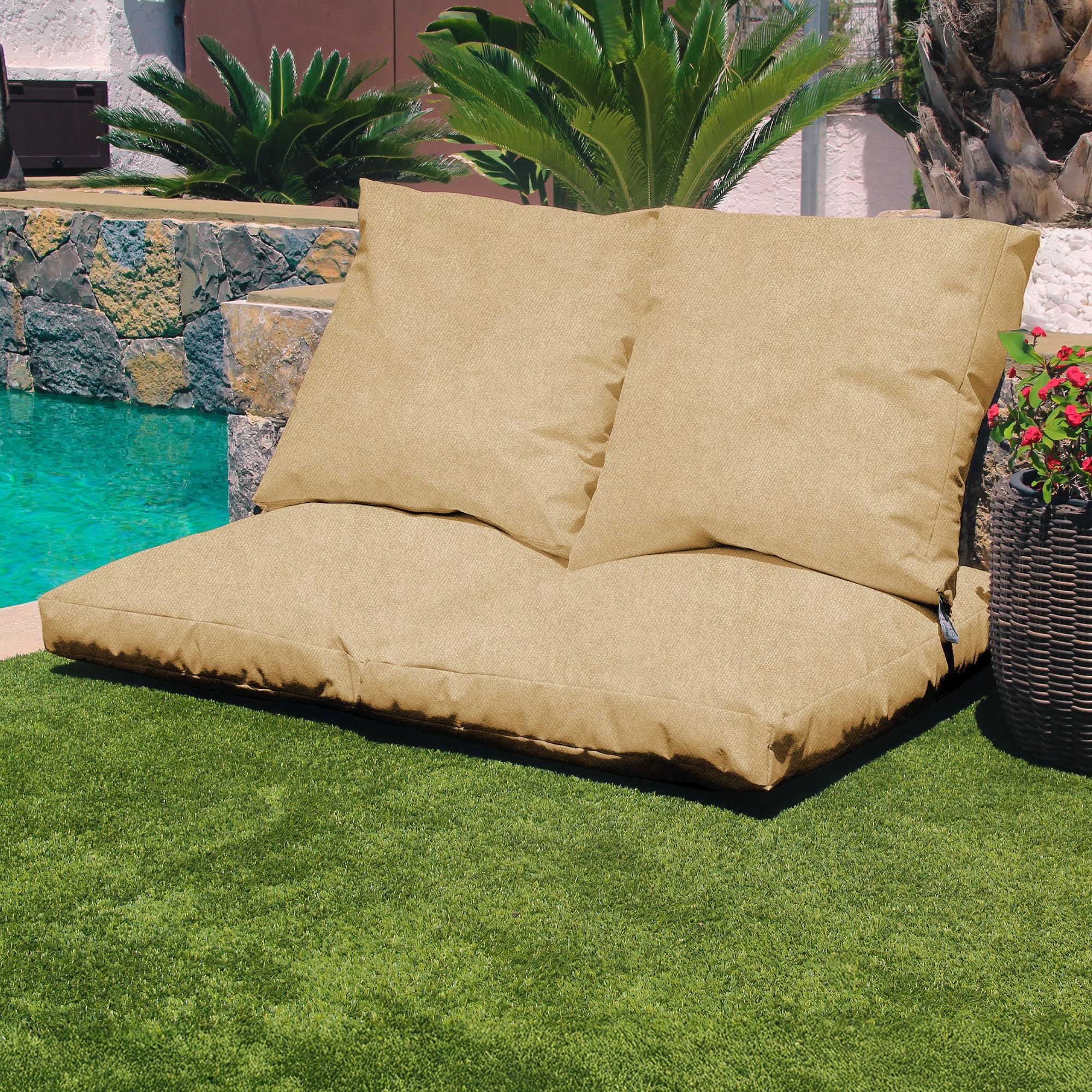 HAPPERS Cojín Suelo o Palets Multiusos Exterior Patagonia Beige 60x80