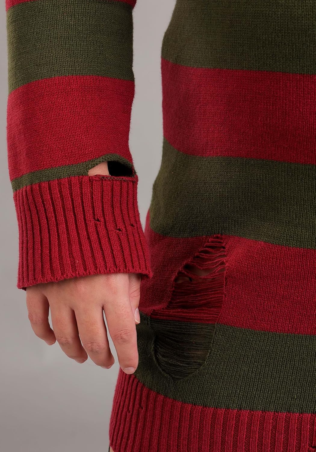 Fun Costumes Plus Size Freddy Krueger Dress Costume for Women, Striped Sweater Dress for Horror Movie Cosplay & Halloween - Image 5