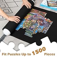 Vista 2 de Lavievert Jigsaw Puzzle Mat Roll Up, Portable Puzzle Board Puzzle Storage Puzzle Saver, Environmental Friendly Material, Store Jigsaw Puzzles Up to