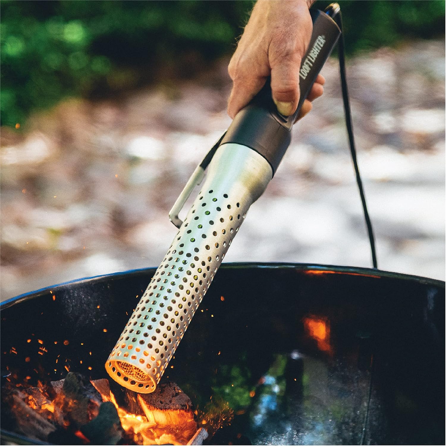 Looft Lighter 1 | All-Electric Charcoal Starter | Super heated air reaches 1200°F in 60 sec | Lights all fuels: briquettes, fireplace logs, and more