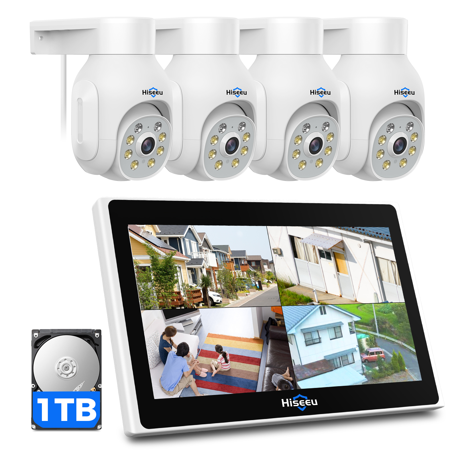 Amazon.com : Hiseeu Wireless Security Camera System, 4PCS 5MP