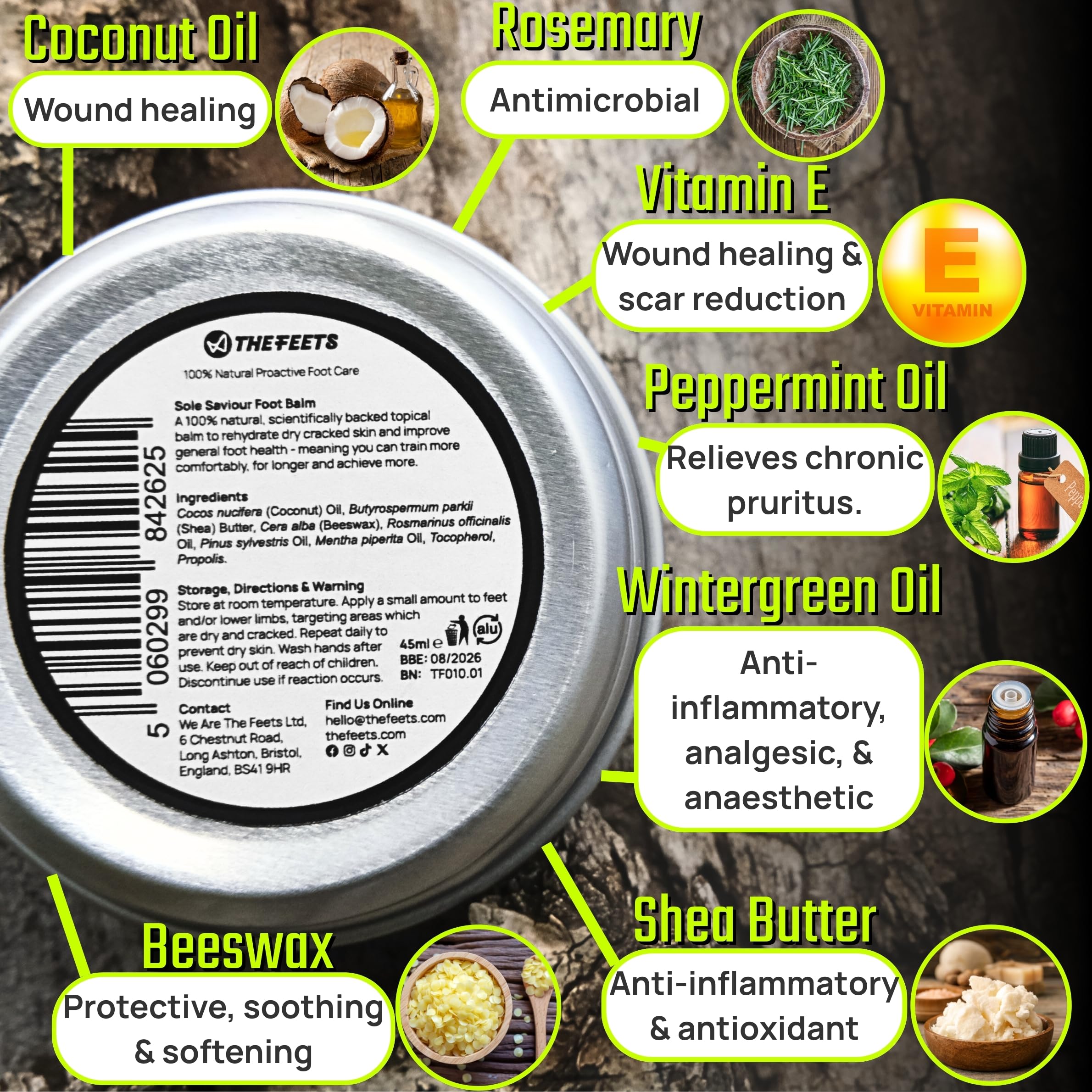 The Feets, Sole Saviour Foot Balm, 100% Natural Foot Cream for Dry Feet & Cracked Heels - Image 4