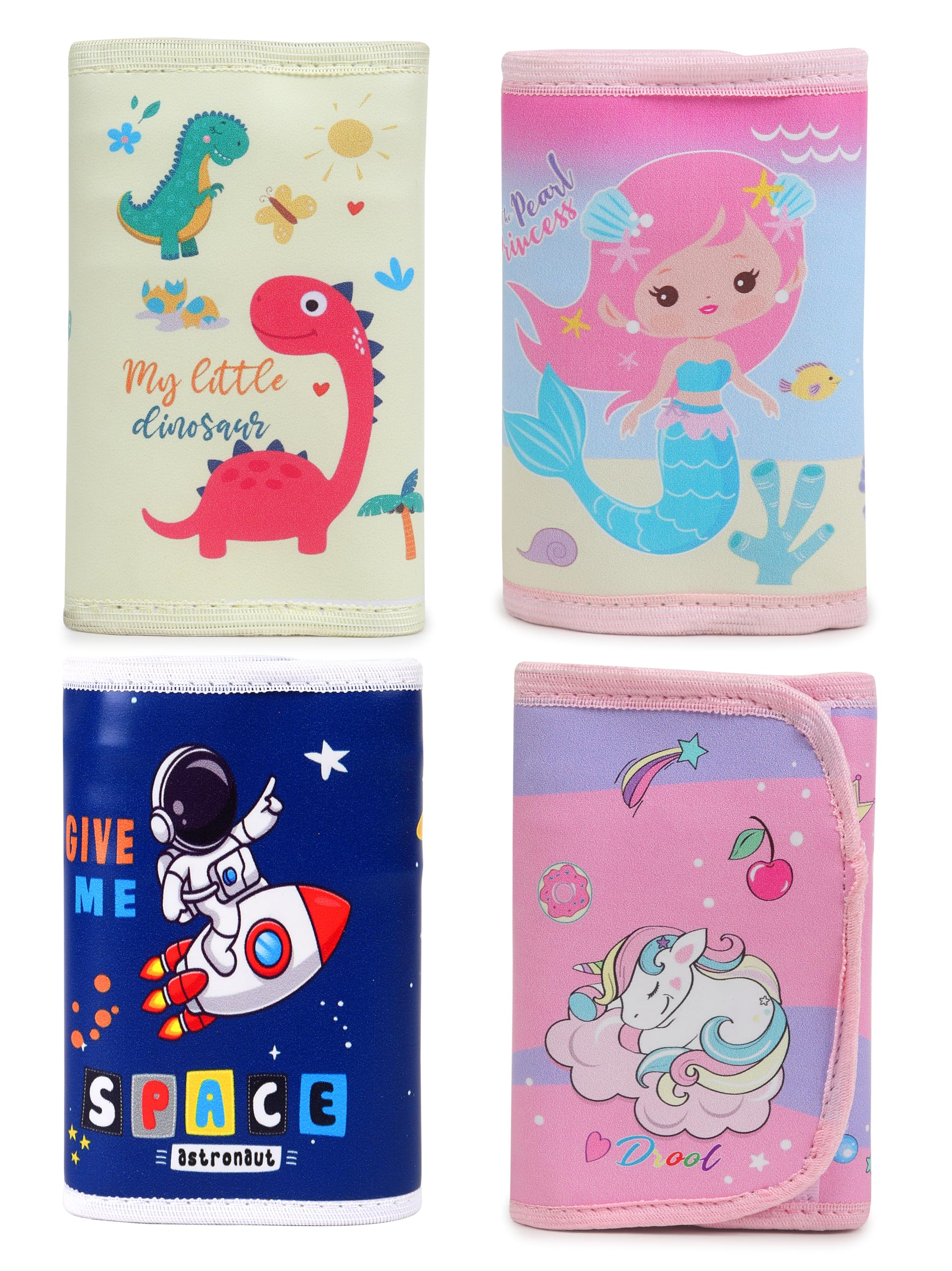 Jiada Kids Trifold Wallets Faux Leather Birthday Return Gifts Stationery Sets Pack of 6 Mixed Designs