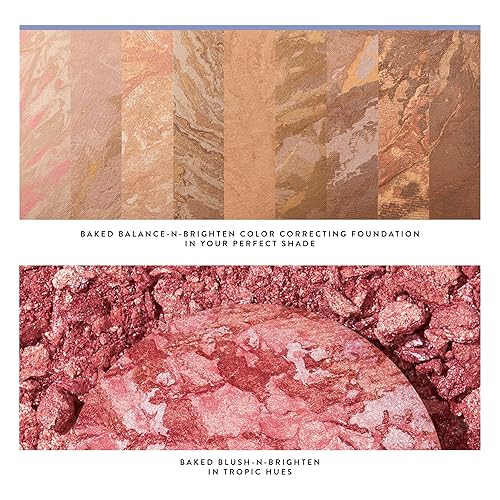 Miniatura 3 de LAURA GELLER NEW YORK Kit de 3 piezas 40+ Club Blush-n-Balance Base correctora Baked Balance-N-Brighten, Light + brocha Kabuki retráctil + Rubor