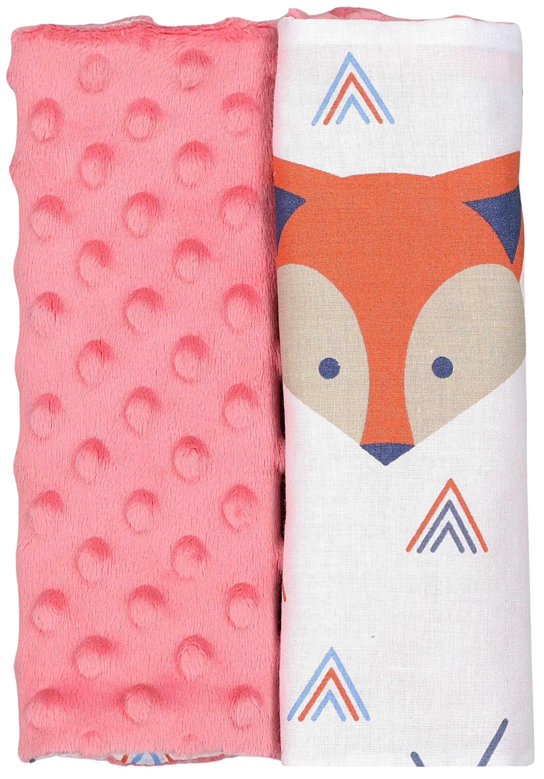 TupTam Kinder Auto Gurtschutz Gurtschoner 2er Pack, Farbe: Füchse mit Zelten/Korallenrot