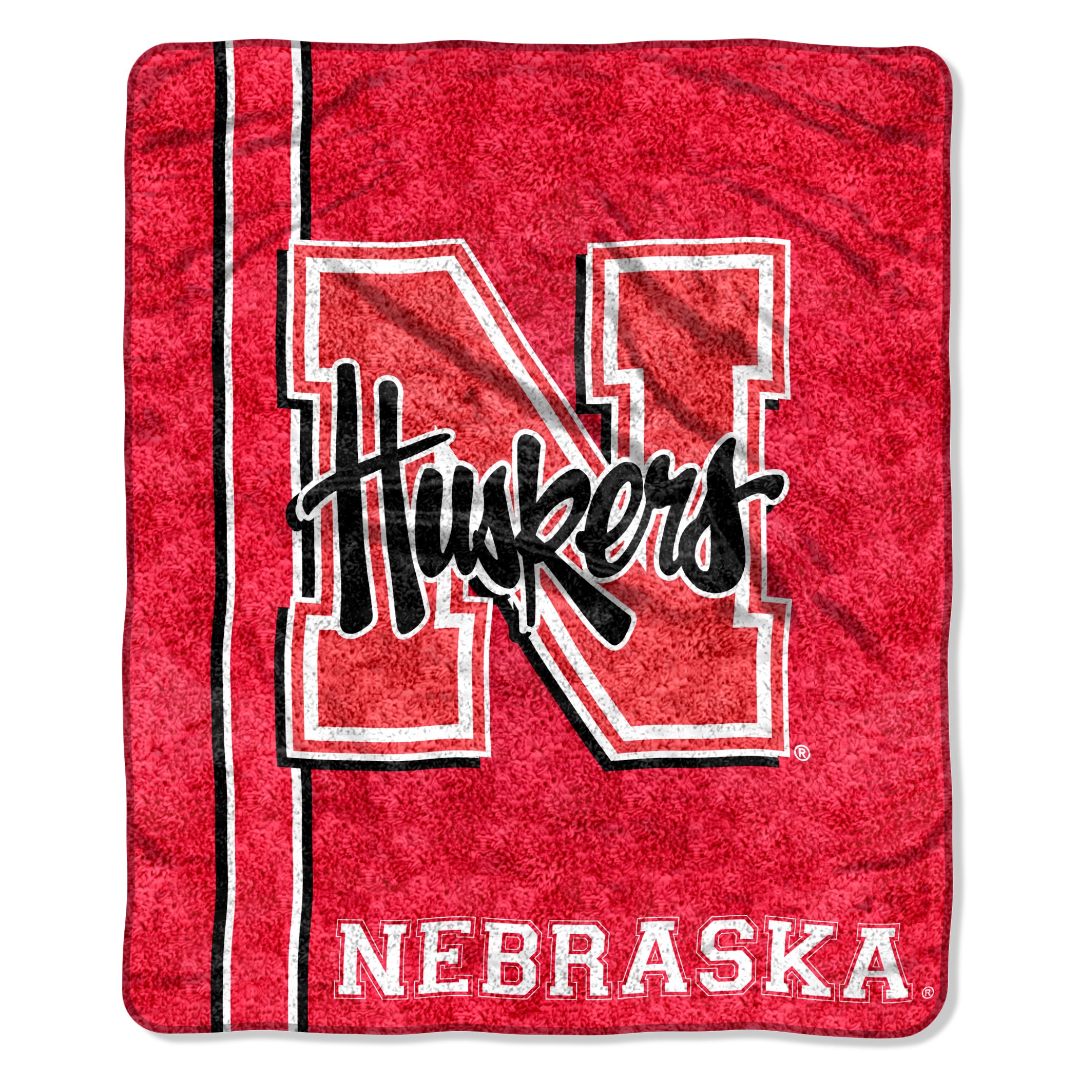 Northwest Officially Licensed NCAA Nebraska Cornhuskers Jersey Sherpa on Sherpa Throw Blanket, 50" x 60"