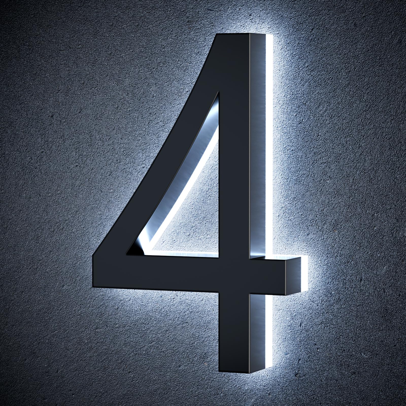 LLtronation 9 Inch Backlit House Numbers for Outside, Stainless Steel, LED Illuminated Home Address Number, Modern Lighted Address Signs for Houses, Restaurant, Waterproof