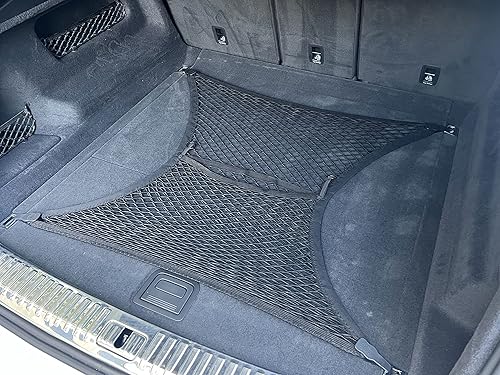 Miniatura 6 de Red de carga de malla elástica para maletero para Audi Q8 2019-2025 – Organizadores de maletero premium y almacenamiento – Red de equipaje para