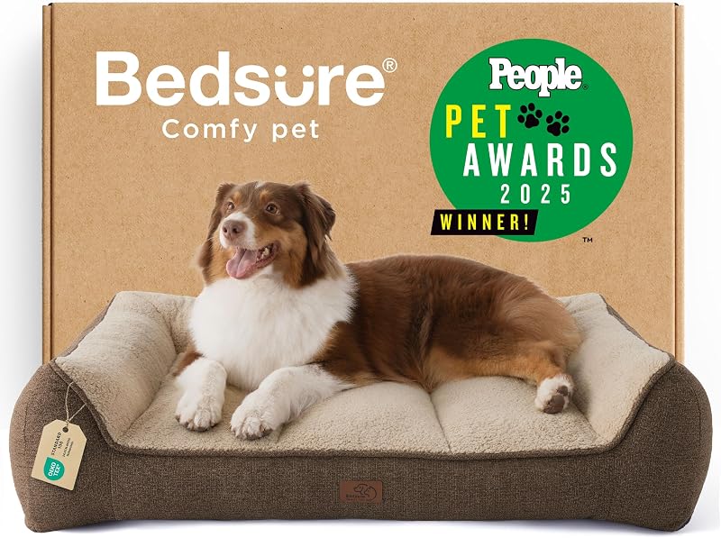 Cama ortopédica extra grossa para cães grandes Bedsure SupportMax, 96,52 × 71,12 × 21,59 cm