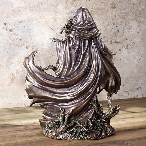 Miniatura 4 de Veronese Design Morgana de 11 14 pulgadas de alto por Monte Moore Escultura de resina fundida en frío con acabado de bronce antiguo