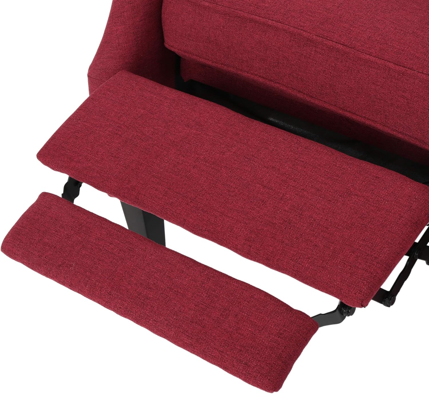 Christopher Knight Home Ellyn Fabric Recliner (Set of 2), Deep Red, Dark Brown