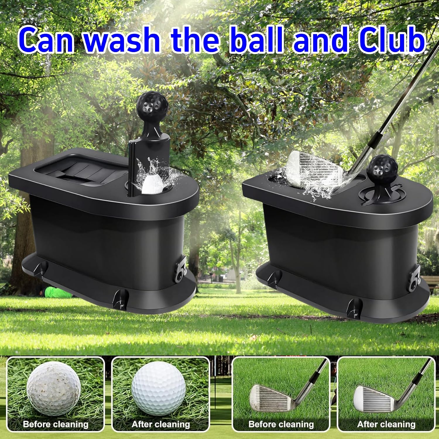 Dr.Access Universal Golf Ball Cleaner & Club Head Washer for Golf Cart EZGO/Club Car/Yamaha