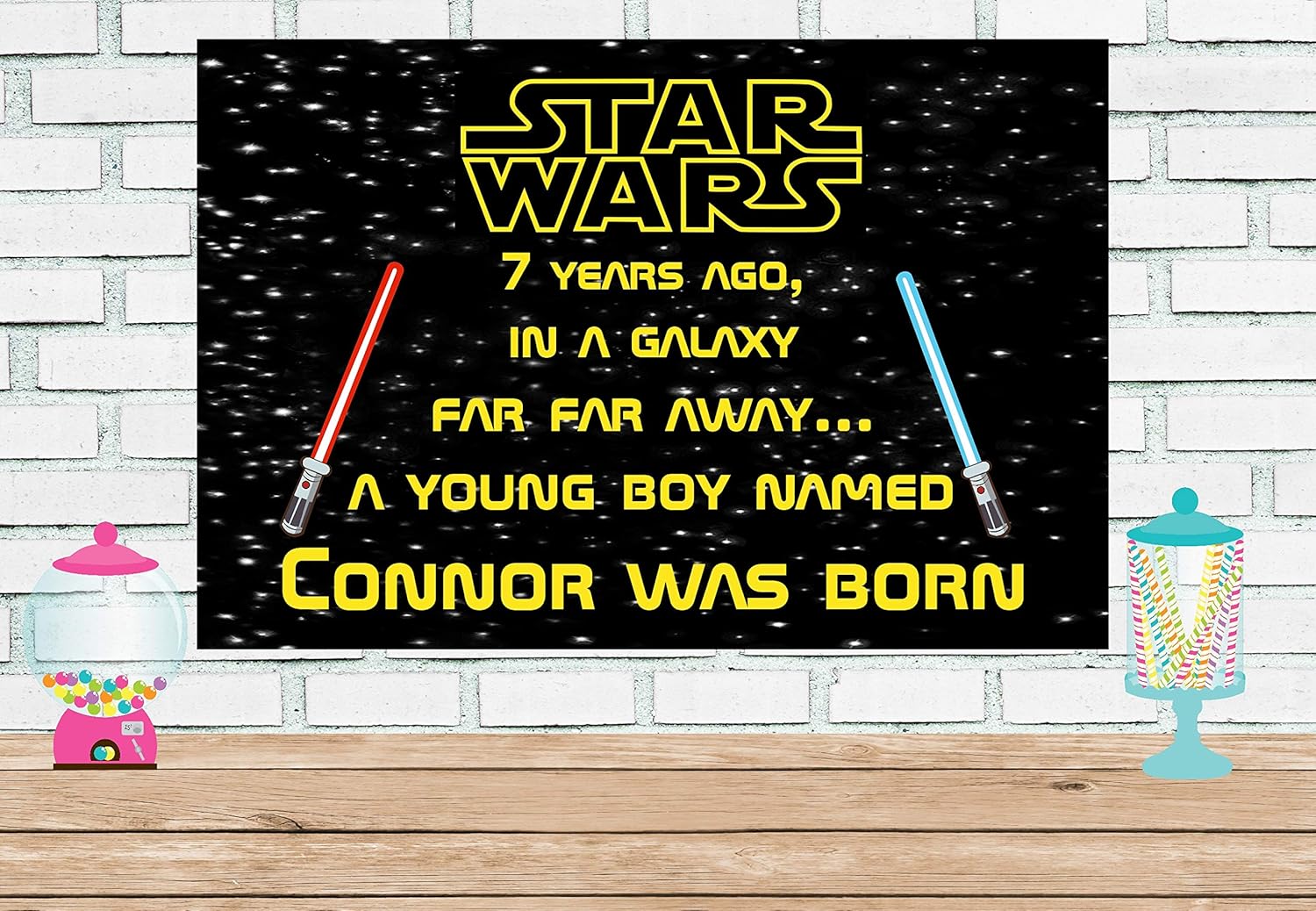 Star Wars Personalized Vinyl Birthday Banner (2x4)